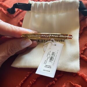 Brand New Kate Spade Ring It Up Pave Bangle Bracelet Gold